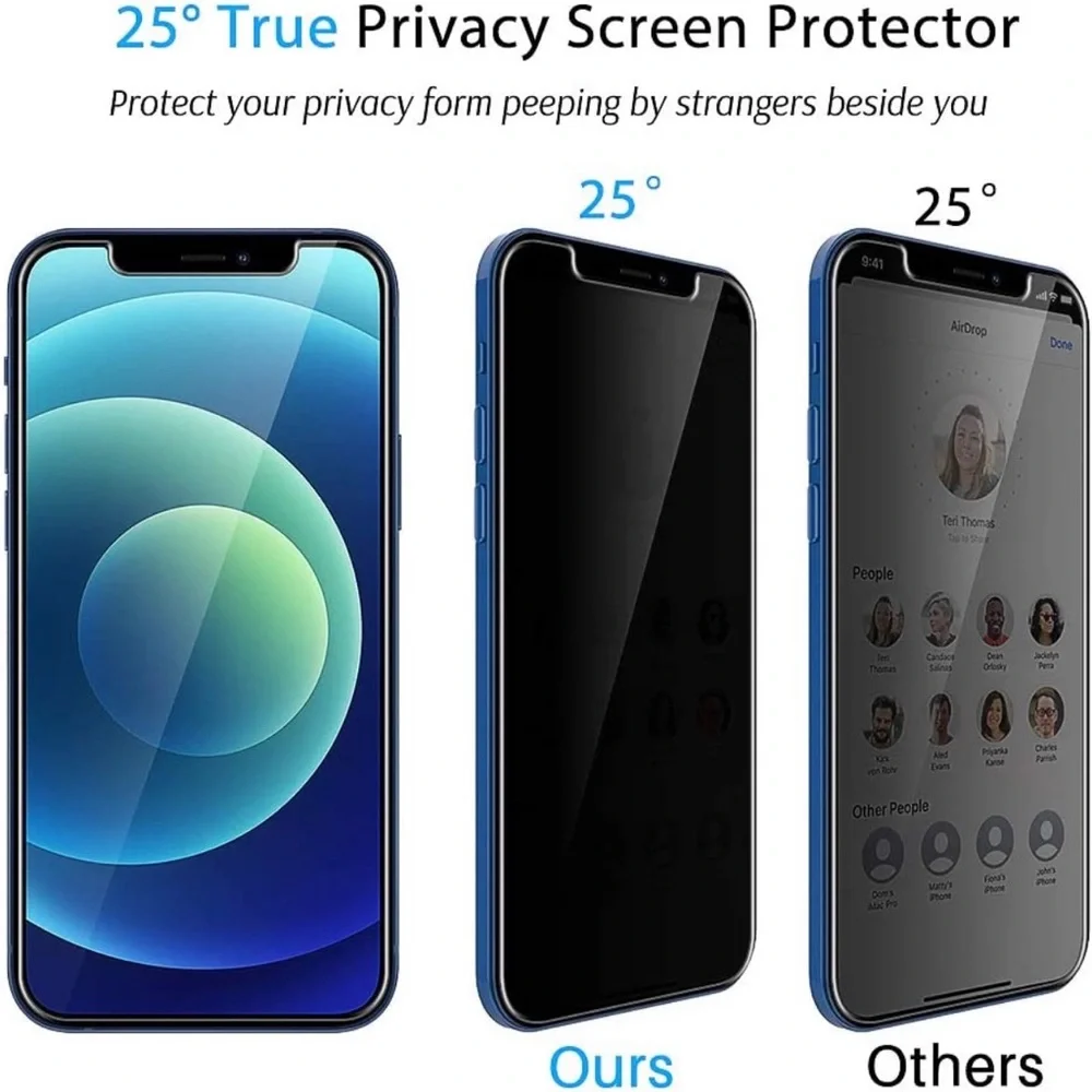 iPhone 12 Mini (5.4 inch) 5 Pack Tempered Glass Privacy Screen